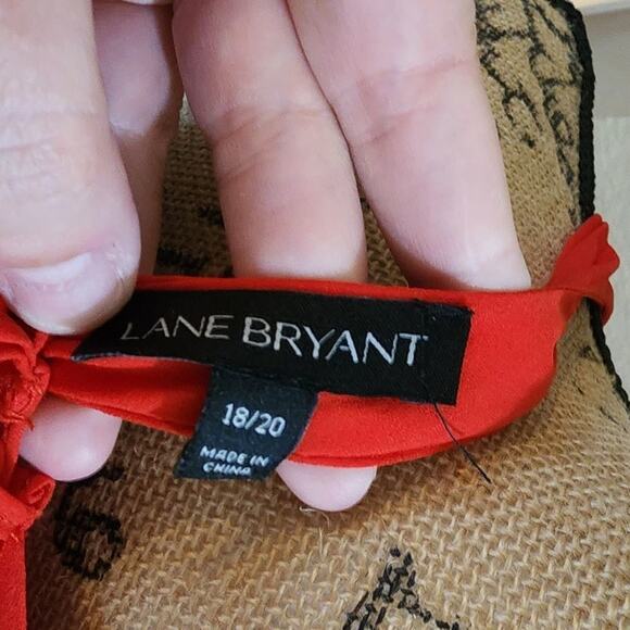 Lane Bryant red high low toga ruffled back flowy chiffon dress plus size 18/20 - Picture 5 of 9